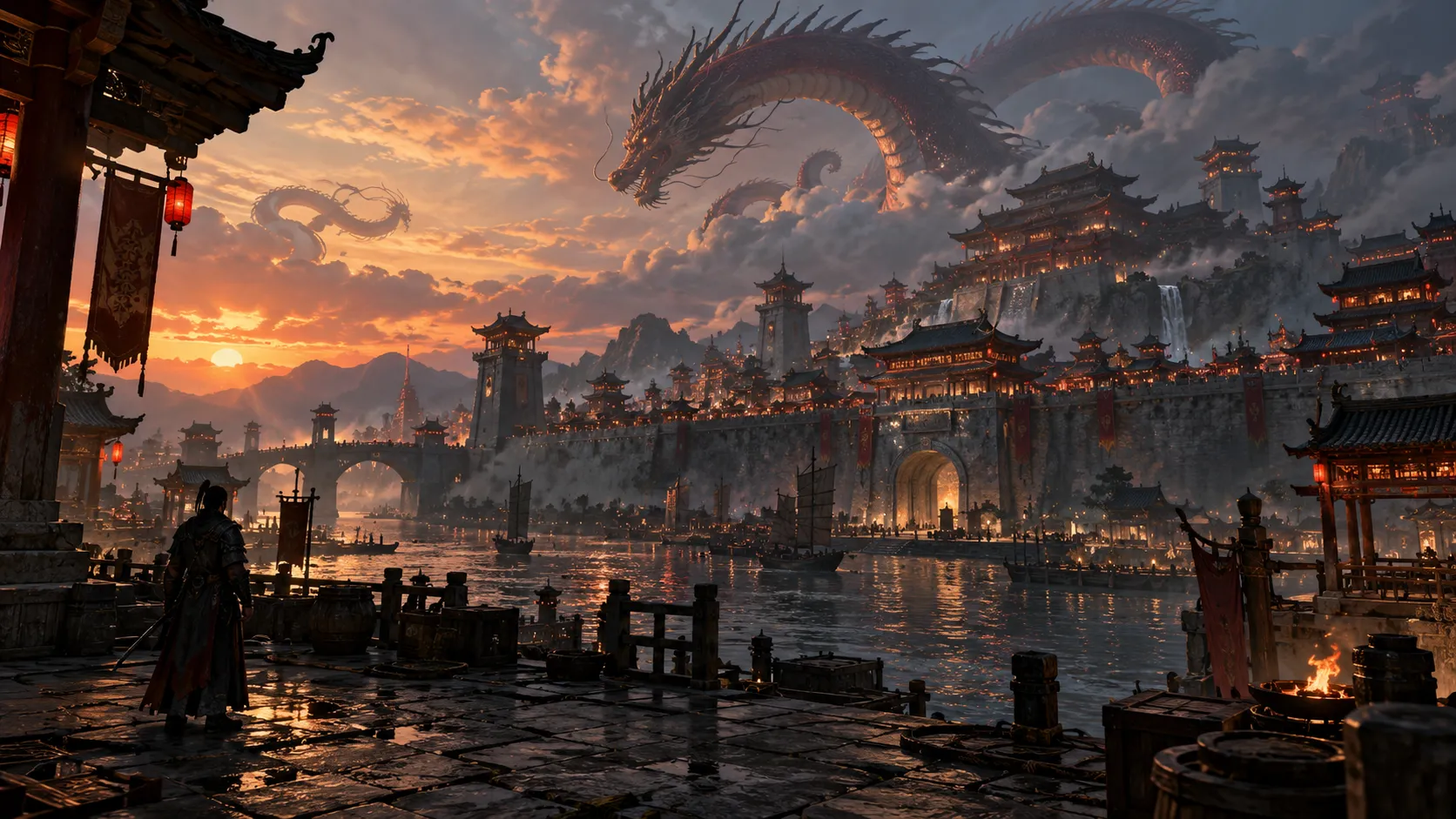 The Drowned Terraces — Project Night Dragon environment